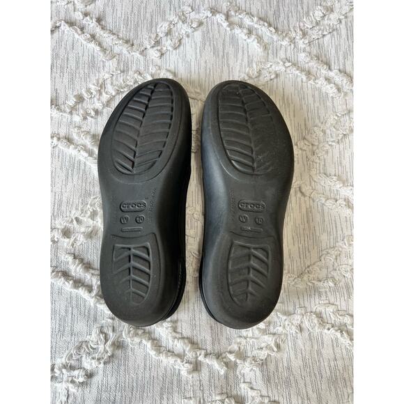 Crocs Olivia Black Gem Slingback Slip-On Comfort Round Toe Flats Sz 10 - Picture 6 of 9